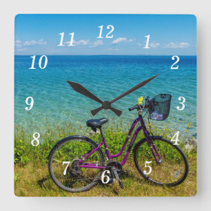 Mackinac Island Fietswandklok Vierkante Klok