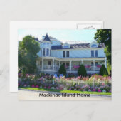 Mackinac Island Home Bloementuin Briefkaart (Voorkant / Achterkant)