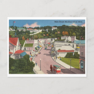  Mackinac Island, Michigan Main Street, Verenigde  Briefkaart