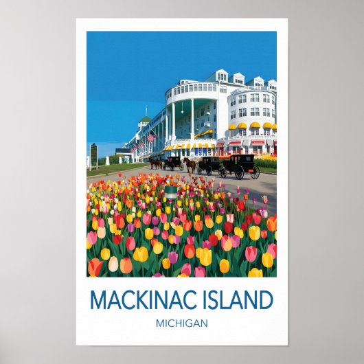 Mackinac Island Michigan Travel Poster (Devant)