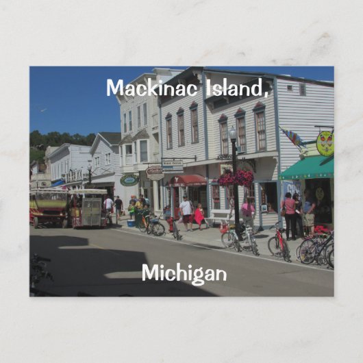 Mackinac Island Street Scene Briefkaart (Voorkant)