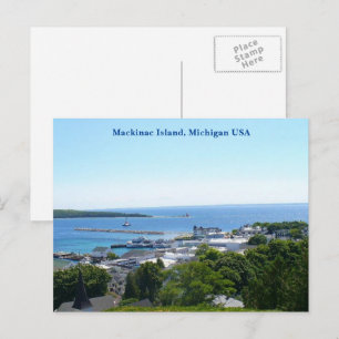 Mackinac Island Uitzicht, Michigan Verenigde State Briefkaart