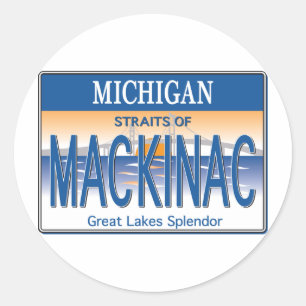 Mackinac-licentie Ronde Sticker