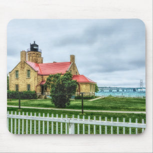 Mackinac Light and Bridge Muismat