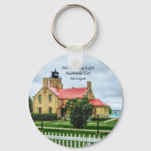 Mackinac Light and Bridge Sleutelhanger