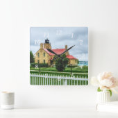 Mackinac Light and Bridge Vierkante Klok (Huis)