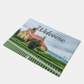 Mackinac Light and Bridge Welcome Doormat Deurmat (Schuin)