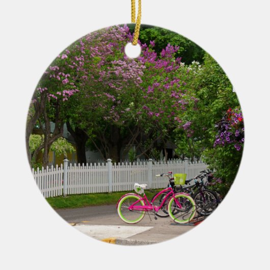 Mackinac Main Street Keramisch Ornament (Voorkant)