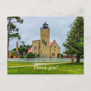 Mackinac Point Light Bedankt Briefkaart