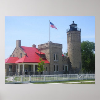 Mackinac vuurtoren poster