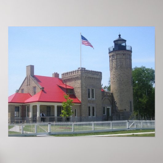 Mackinac vuurtoren poster (Voorkant)