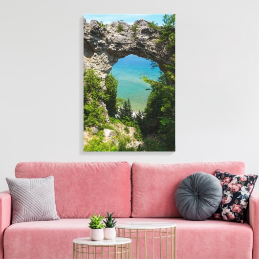 Mackinacs Arch Rock Canvas Afdruk (Insitu (Woonkamer))