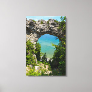 Mackinacs Arch Rock Canvas Afdruk