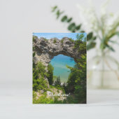 Mackinacs Arch Rock Dank U Postkaart (Staand voorkant)