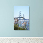 Mackinaw Bridge Canvas Afdruk (Insitu (Houten vloer))