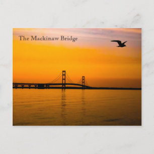 Mackinaw Bridge op Sunset Briefkaart
