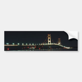 Mackinaw Bridge 's nachts ontstoken Bumpersticker