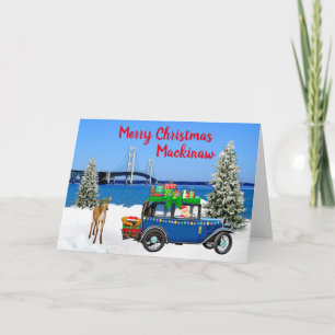 Mackinaw City Kerst Kaart