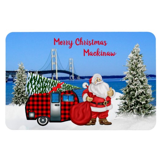 Mackinaw City Refkoelkast kerst Magnet Magneet (Horizontaal)