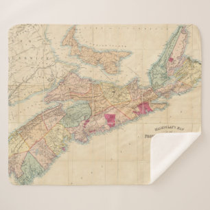 Mackinlay-kaart van de provincie Nova Scotia 3 Sherpa Deken
