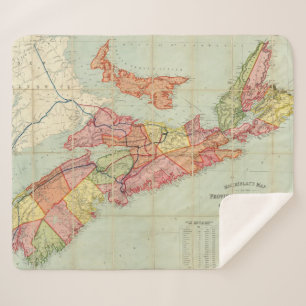 Mackinlay-kaart van de provincie Nova Scotia 4 Sherpa Deken