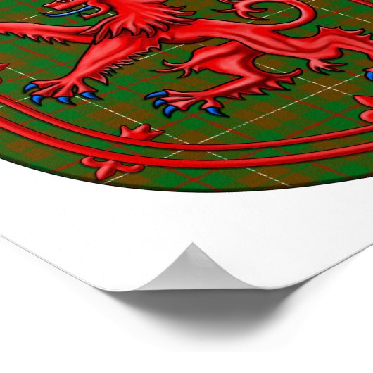 MacKinnon Hunting Tartan Scottish Pset Poster (Hoek)