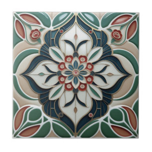 Mackintosh Art Deco Abstracte Bloemstukken Muurdec Tegeltje