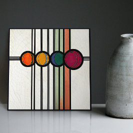 Mackintosh Art Deco Abstracte Floral Wall Decor Ce Tegeltje