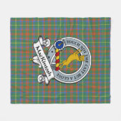 MacKintosh Hunting Ancient Clan Badge Tartan Pset Fleece Deken (Voorkant (Horizontaal))