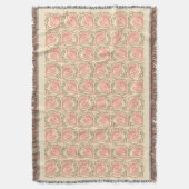 Mackintosh Roos Pattern in Pink and Brown Deken (Voorkant Verticaal)