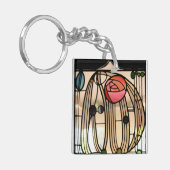 Mackintosh - Venster Glas in lood Sleutelhanger (Voorkant Links)