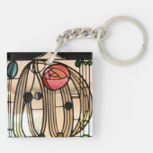 Mackintosh - Venster Glas in lood Sleutelhanger (Achterkant)