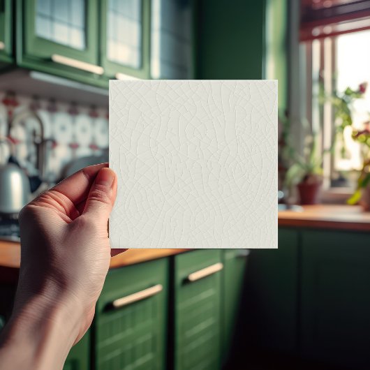 Mackintosh Witte Glaasde Gebarsten Wanddecoratie Tegeltje