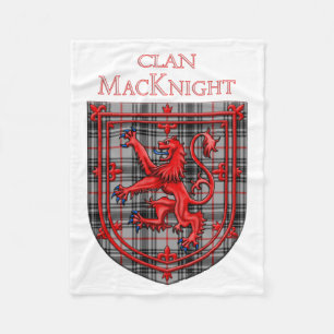 MacKnight Tartan Scottish Plaid Lion Rampant Fleece Deken