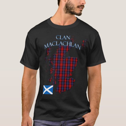 MacLachlan Scottish Clan Tartan Schotland T-shirt (Voorkant)