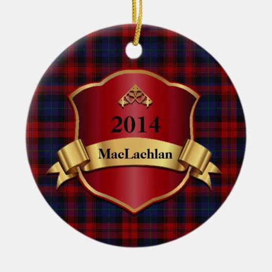 MacLachlan Tartan Aangepast ornament (Voorkant)