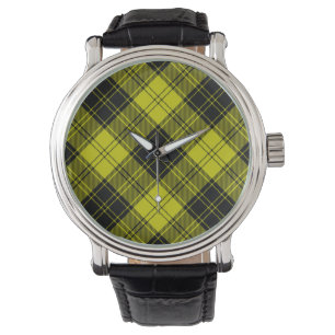 MacLachlan tartan geel zwart geruit Horloge