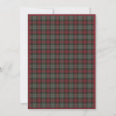 MacLachlan Tartan Pset Garden Wedding Kaart (Achterkant)
