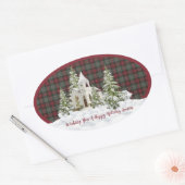 MacLachlan Weathered Original Scottish Tartan Ovale Sticker (Envelop)