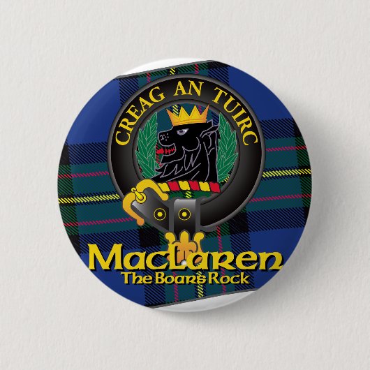 MacLaren Clan Ronde Button 5,7 Cm (Voorkant)