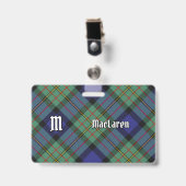 MacLaren Clan Tartan Badge (Voorzijde met clip)
