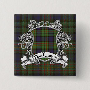 MacLaren Tartan Shield Vierkante Button 5,1 Cm