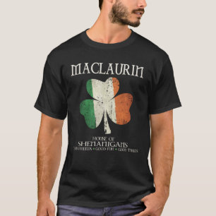 MacLaurin achternaam familie Ierland Iers huis van T-shirt