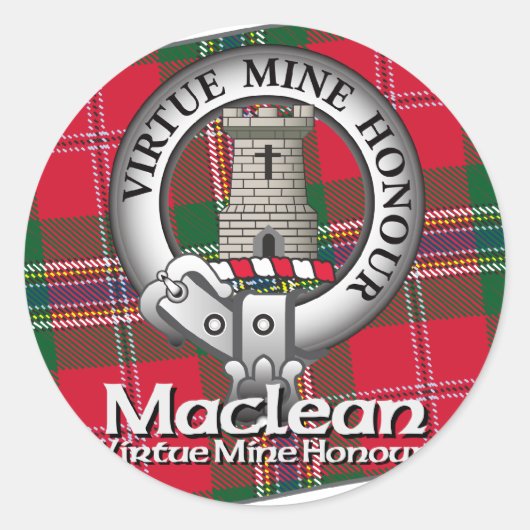 Maclean Clan Ronde Sticker (Voorkant)