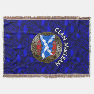 MacLean Clan Tartan Knoop & Vlag Deken