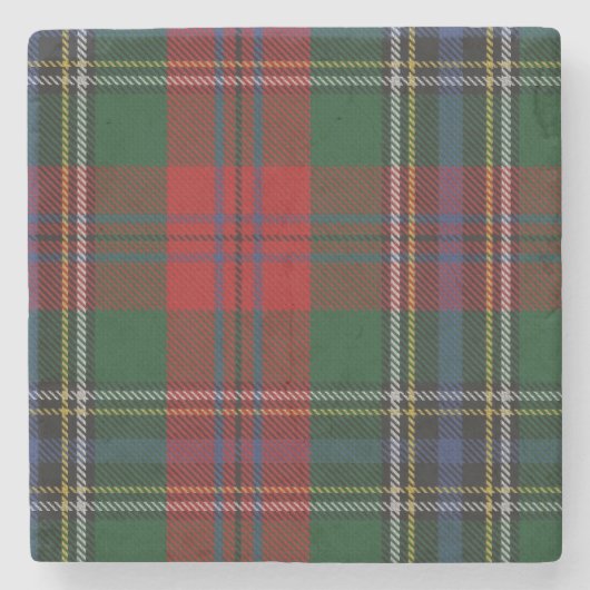 MacLean Clan Tartan Stone Onderzetter (Voorkant)