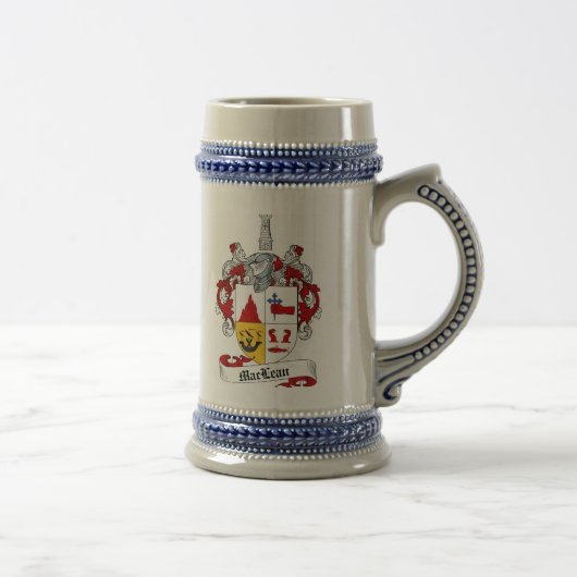 MacLean Coat of Arms Stein / MacLean Crest Stein Bierpul (Rechts)