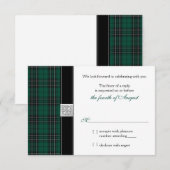 MacLean Modern Jacht-Tartan Trouw RSVP Antwoord (Voorkant / Achterkant)