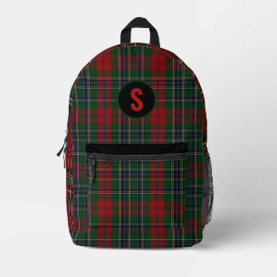MacLean Plaid Monogrammed Bedrukte Rugzak