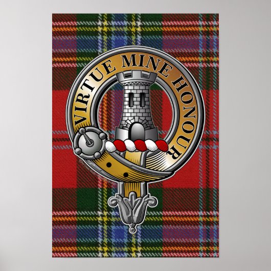 MacLean Tartan & Badge Poster (Voorkant)